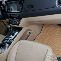 Коврики текстильные на Kia Carnival III (9мест) 2+2 без трансформеров (2014->)