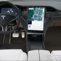 Коврики текстильные на Tesla Model X 6 мест 3 ряда (2015->) 