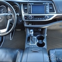 Коврики текстильные на Toyota Highlander III 3 ряда (2013-2019)