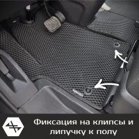 Коврики текстильные на Opel Zafira Life 8 мест, не Long (2019-2025) 