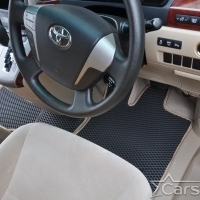 Двухслойные коврики EVA на Toyota Vellfire I пр.руль (2008-2014) 2 ряд - 3 места