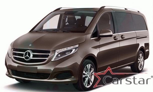 Двухслойные коврики EVA для Mercedez-Benz V-klasse II W447 (2 ряд - 2 места с проходом) (2014->)