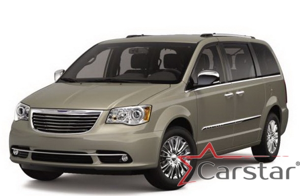 Двухслойные коврики EVA для Chrysler Town & Country V (2007->) 2 ряд: кресла 2+1 без прохода